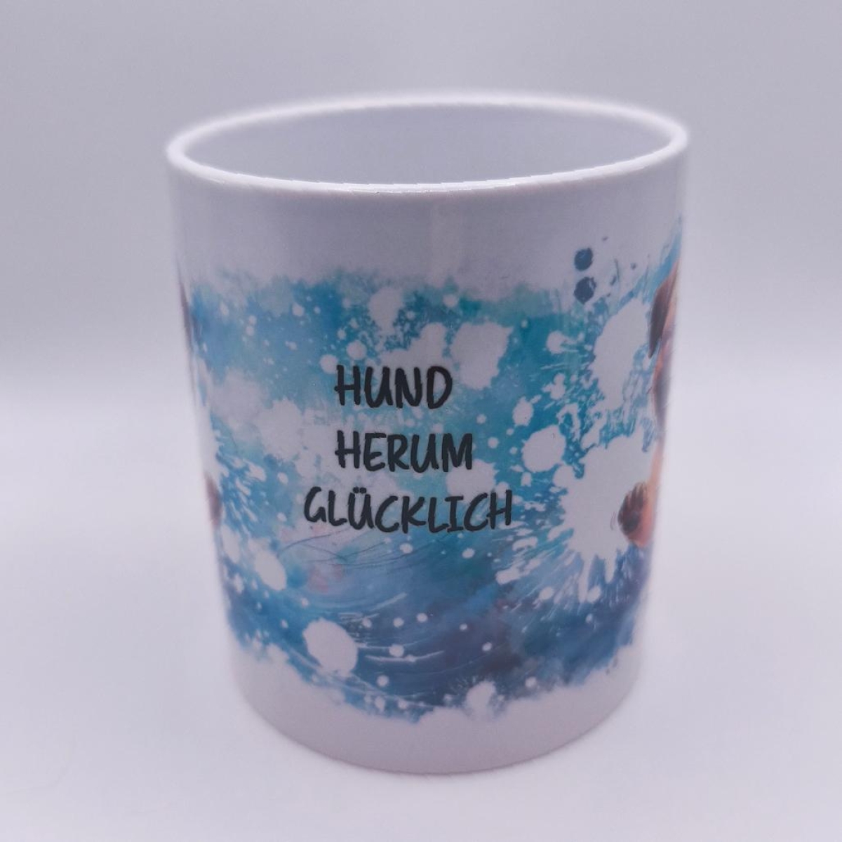 Preview: Tasse Mops und Hund herum glücklich